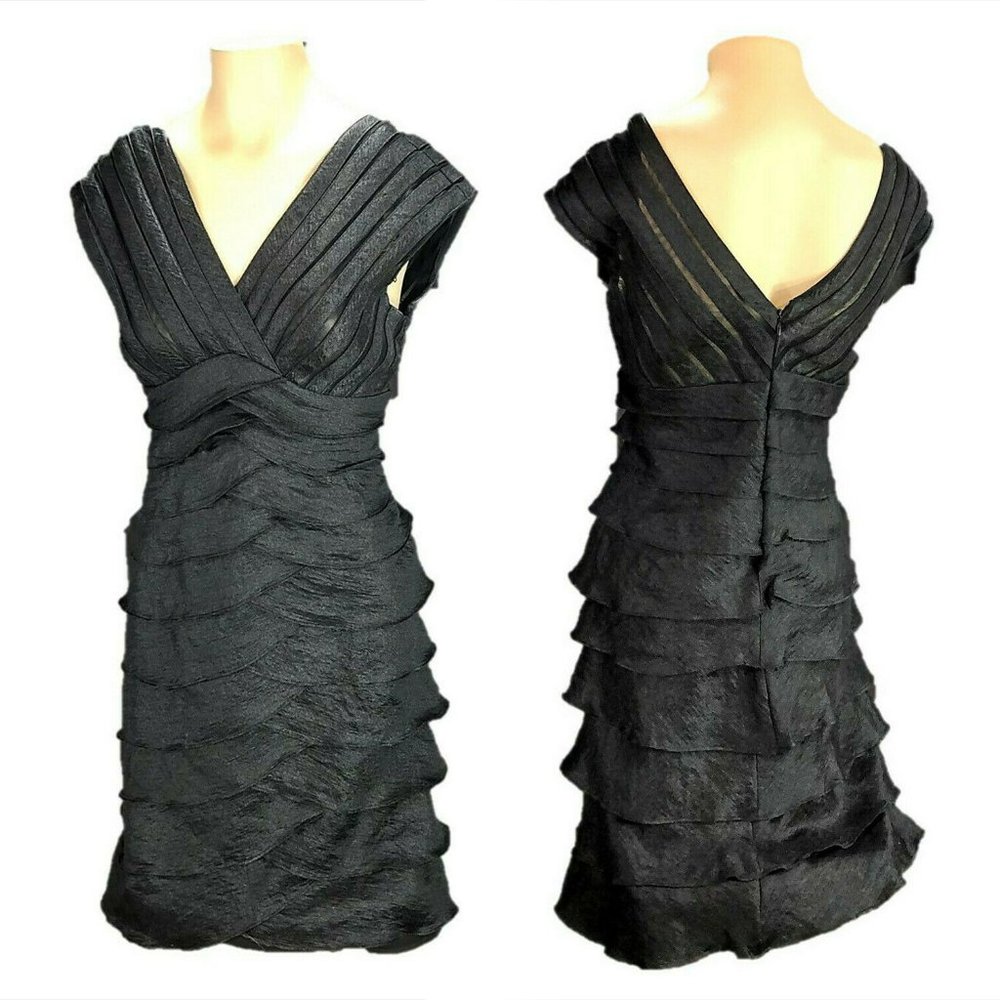 Scarlett Nite Black Sleeveless Ruffle Tier Dress